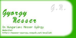 gyorgy messer business card